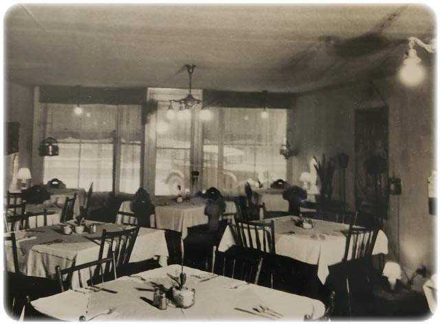 The Steak House dining room circa 1950